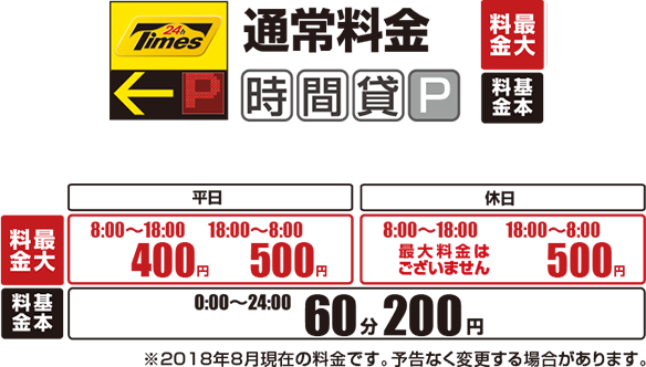 Times 料金表